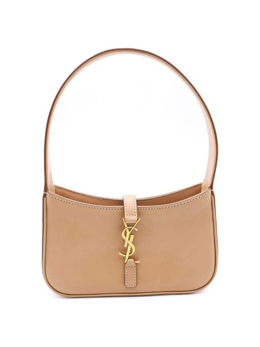 Saint Laurent Paris Mini Hobo Mini Bag Brown Leather Gold